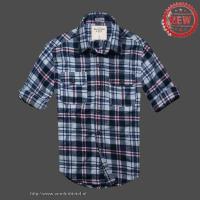 heren abercrombie fitch plaid lang overhemd zwart grijs rood Online Retailers k8wt8686